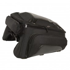 TEXTILE BACK RACK SISSY BAR BAG W/ FOUR OUTER POCKETS