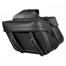 ZIP-OFF PVC THROW OVER SADDLE BAG W/ DOUBLE STRAP FRONT