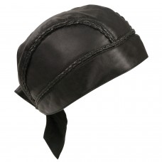 UNISEX PREMIUM LEATHER BRAIDED SKULL CAP