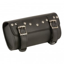 DOUBLE BUCKLE STUDDED PVC TOOL BAG W/ QUICK RELEASE