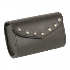 SMALL PVC STUDDED WINDSHIELD BAG W/ VELCRO CLOSURE