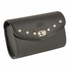 SMALL STUDDED PVC WINDSHIELD BAG