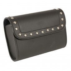 STUDDED PVC WINDSHIELD BAG W/ VELCRO CLOSURE