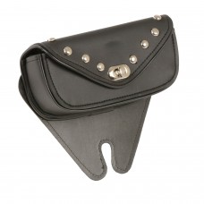 SMALL SINGLE POCKET STUDDED WINDSHIELD MOUNT BAG W/ TURN CLASP