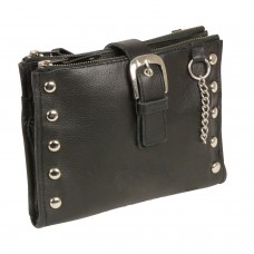 LEATHER STUDDED GUN HOLSTER SHOULDER BAG