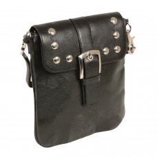 SMALL LEATHER STUDDED GUN HOLSTER SHOULDER BAG