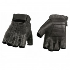 MEN’S DEERSKIN LEATHER PERFORATED FINGERLESS  GLOVE