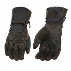 MEN’S TEXTILE/LEATHER COMBO  WATERPROOF GAUNTLET GLOVE