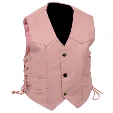 Kids Pink Basic Three Snap Vest