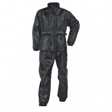 Men's Black Rain Suit Oxford Nylon Lightweight & Water Resistant