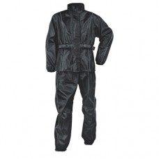 Ladies Black Rain Suit Oxford Nylon Lightweight & Water Resistant