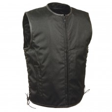 Men’s Textile Zipper Front Side Lace Vest