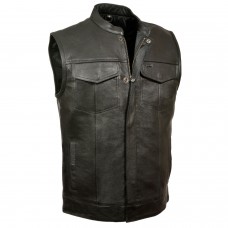 Men's Open Neck Snap/Zip Front Club Vest