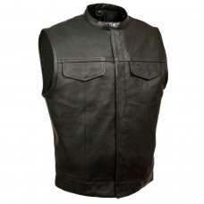 Men's Snap Collar Concealed Snap Club Vest