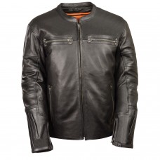 Men's Throwback Scooter Jacket w/ Side Stretch, Sleeve Embellishments