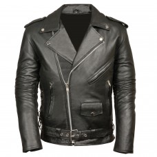 Men's Classic Side Lace Police Style M/C Jacket