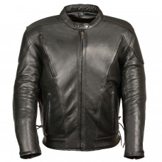 Men's Side Lace Vented Scooter Jacket-Tall