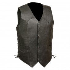 Men's Classic Side Lace Biker Vest