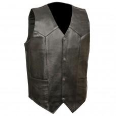 Men's Classic Snap Front Biker Vest