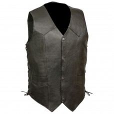 Men's Classic Side Lace Biker Vest