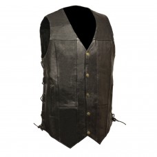 Men's 10 Pocket Side Lace Vest - Tall