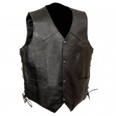 Men's Side Lace Live to Ride Vest w/ Flying Eagle