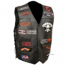 Men's Side Lace Vest Pre-Patched Vest – 23 Total Patches