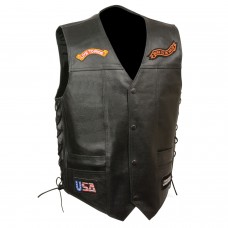 Men's Side Lace “Live to Ride” Pre-Patched Vest