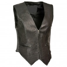 Ladies Zipper Front Side Stretch Vest