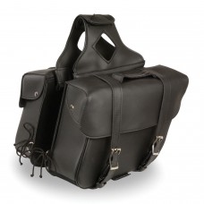 LARGE ZIP-OFF PVC SLANTED THROW OVER SADDLE BAG