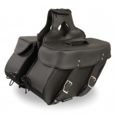 LARGE ZIP-OFF PVC THROW OVER SLANTED SADDLE BAG