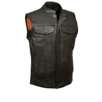 Men's Open Neck Snap/Zip Front Club Vest